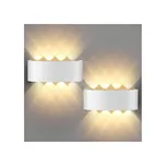 Nástěnné svítidlo Lureshine bílé 2 ks LED