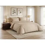 Hotelové povlečení z mikrovlákna JASMINE PURE světle hnědé - proužek 1 cm, hotelová kapsa Rozměr povlečení: 70 x 90 cm | 140 x 200 cm