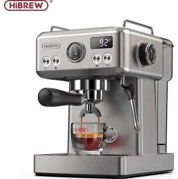 Kávovar Pákový tlakový kávovar HiBREW H10A 1350 W šedý píst
