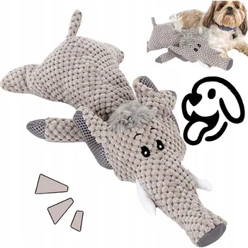 Hračka pro psa HRAČKA PLYŠÁK: PLYŠOVÁ HRAČKA PRO PSA PŘETAHOVADLO SLON S VÁHOU 130G