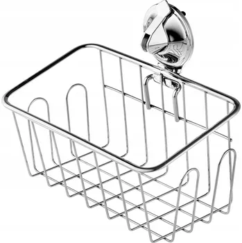 Drátěná police Koupelnový košík Kadax stříbrný