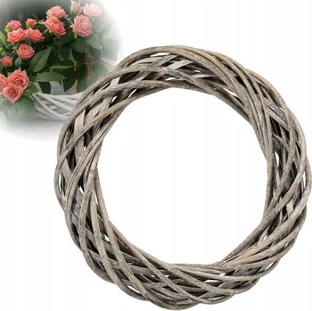 Věnec VĚNEC Z PROUTÍ PODKLAD Z PROUTÍ ŠEDÝ SVÁTEČNÍ DEKORACE 30 cm