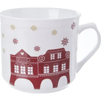 Orion Dárkový hrnek DOMKY 0,5 l Barva: červená
