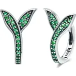 ELENYS Třpytivé lístky – náušnice ze sterlingového stříbra 925