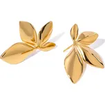 ELENYS Golden Bloom – pozlacené náušnice 18K žluté zlato