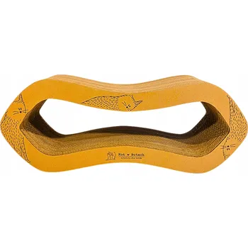 Kartónový škrabadlo Kot w Butach vlna béžové do 60 cm