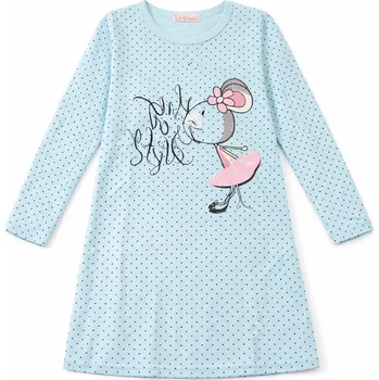 xcena Noční košile dívčí s dl. rukávem tyrkysová Velikost: 3 roky