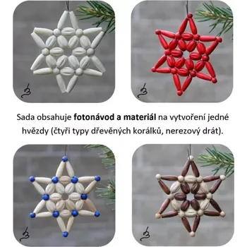 Výtvarná sada Sada na vyrábění: dřevěná hvězda