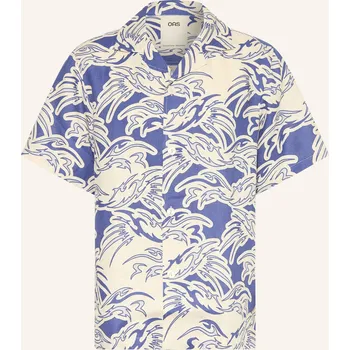 Pánská košile Oas Pánská Resortová Košile Comfort Fit Z Lnu, bílá / modrá, 40