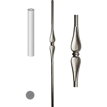 Zábradlí kovaná výplň, tyč 4227D25 - výplň plotu, brány, zábradlí, délka 1200 mm, ø 25 mm, hladký profil