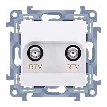 Elektrická zásuvka Anténní zásuvka nástěnná Kontakt-simon bílá