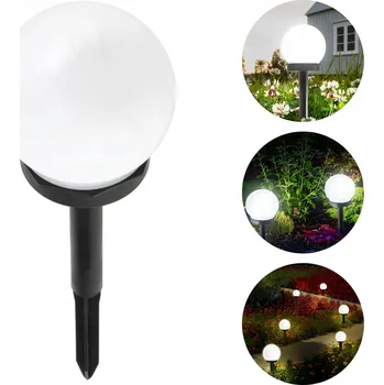 Venkovní osvětlení Solární LED světelná koule bílá 15 cm průměr