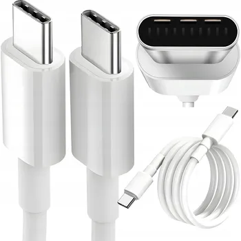 Datový kabel Kabel BG USB typ C - USB typ C 1 m bílý
