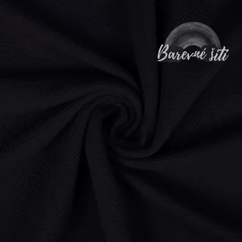 Teplákovina 3D Černá (E) (Teplákovina s 3D efektem)