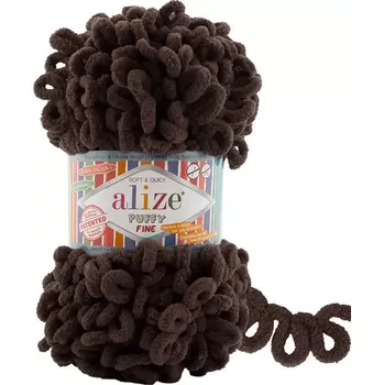 Příze Alize Puffy Fine 26 Hořká čokoláda (Příze Puffy Fine 26 Hořká čokoláda)