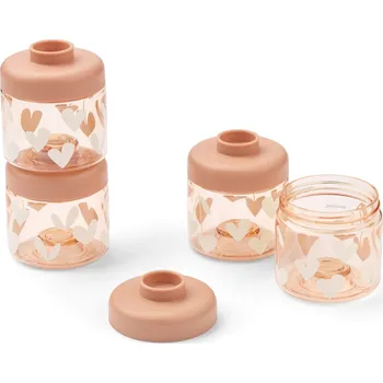 Dóza na potraviny LIEWOOD Úložné dózy na dětskou výživu Dominique Sweethearts – 4 x 100 ml