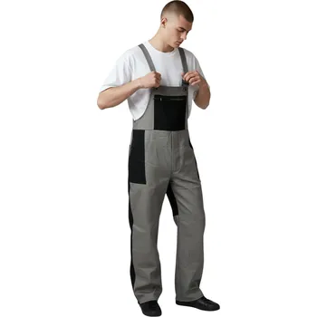 montérky Fashion Pánské nadměrné montérky s laclem Šedá 8XL