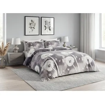 Povlečení Mikroplyšové povlečení DANDORIA šedé Rozměr povlečení: 70 x 90 cm | 140 x 200 cm