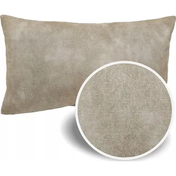 Povlak na polštářek DEKORAČNÍ povlak na polštář velur samet béžový s patinou 40x60