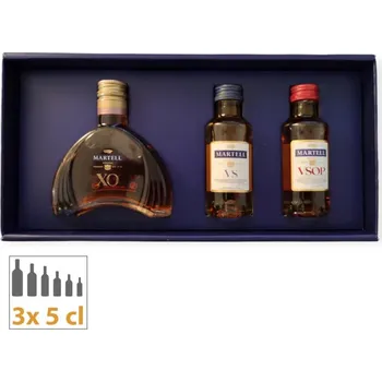 Brandy Sada 3x miniatura Martell 40% 3x 0,05l (dárkový set)