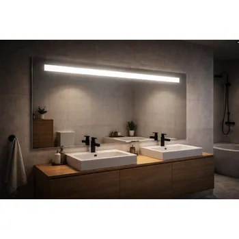 Zrcadlo LED zrcadlo NATUREL 140x65 cm, denní bílá + slevový kód