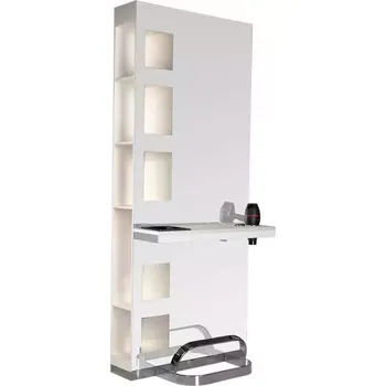 Kadeřnické křeslo Kadeřnická konzola - zrcadlová stěna B058 - bílá, perlová