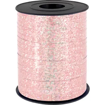 Stuha Holografická plastová párty stuha rose gold 225 m