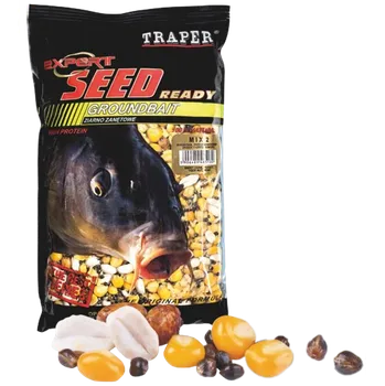 Návnadová surovina Traper Zrno vařené 1kg Příchuť: Vanilkový ječmen