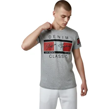 Pánské tričko Steel Pánské tričko s krátkým rukávem VLASTA Barva: Šedá, Velikost: L