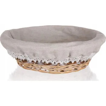 Obraz HOME DECOR Proutěný košík DUO 25 x 8 cm, kulatý hnědo-bílý