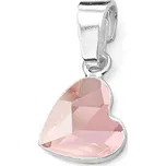 NUBIS® Stříbrný přívěšek se srdcem Crystals from Swarovski® Rosaline - NB-0205-RO
