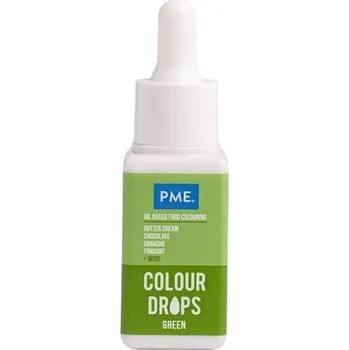 Potravinářské barvivo PME Colour Drops Olejová barva 20 ml zelená