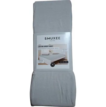 Prostěradlo Prostěradlo Bavlněné Jersey s gumou 200x200x25 cm Šedé