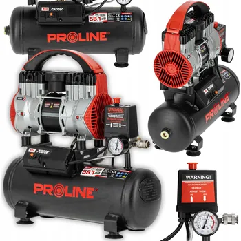 Kompresor Bezolejový kompresor 9L, 750W/1HP, 8 BAR, 167 l/min PROLINE P200003