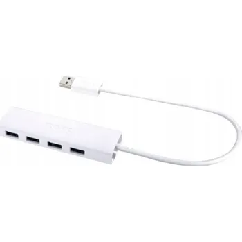 USB hub Tronic USB HUB rozbočovač 4 PORTY USB 3.0 s kabelem 30 cm /P18 (bílý)