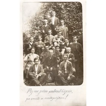 Stará Pohlednice A16, Pijme pivo pokud žijem, po smrti se nedopijem !