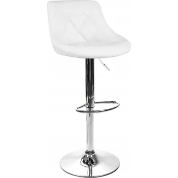 Barová židle Barová Židle Englass bílý 105 cm umělá kůže