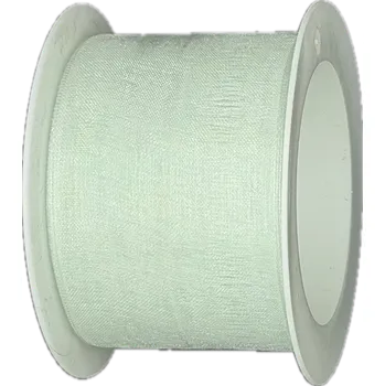 Stuha Stuha organzová ORGANDY Soft Mint mentolová 40mm x 4m (7,- Kč/m) (Stuha organzová, barva čistě bílá, průsvitná, oboustranná, čistě řezaná Hot Cut)