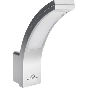 Venkovní osvětlení LED fasádní lampa MCE343 SV 800lm 10W IP54 Maclean Energy stříbrná barva, přírodní bílá barva (4000K)