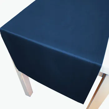 Prostěradlo Odolný běhoun na stůl hladký tmavě modrý bavlněný s polyesterem 40x140 cm