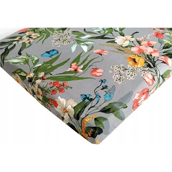 Prostěradlo PROSTĚRADLO BAVLNĚNÉ S GUMOU BAVLNA 40x90 cm do kolébky, kočárku, květinový vzor