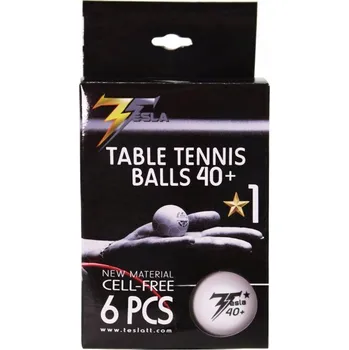 Pingpongový míček Míčky na stolní tenis Ping-Pong 6 ks bílé TRÉNINKOVÉ MÍČKY 40+ Tesla