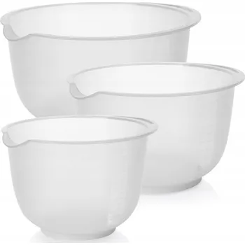3x Mísa KUCHYŇSKÁ pro míchání, mixování a šlehání s odměrkou 1,5L+2L+2,5L