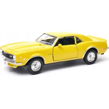 autíčko Kovový model auta Chevrolet Camaro Z28 1968 v měřítku 1:34 -39 Welly Nex žlutý