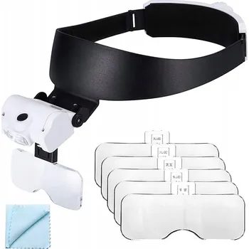 Lupa BRÝLOVÁ LUPA ČELOVÁ S LED OSVĚTLENÍM, BRÝLE