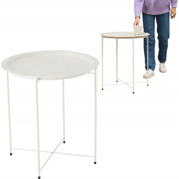 Konferenční stolek KONFERENČNÍ STOLEK kovový kulatý loft minimalistický do obýváku na balkon