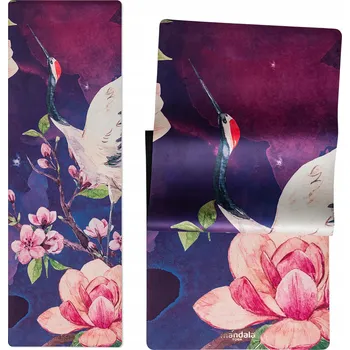 podložka na cvičení Kaučuková podložka na jógu protiskluzová MANDALA YOGA BIRD MELLODY 3 mm