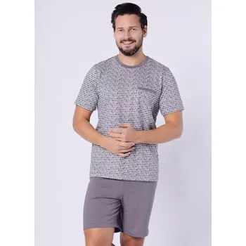 Pyžamo Hotberg 1751 Karol kr/r M-2XL STEEL M