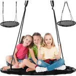 Houpačka - čapí hnízdo černá - 100 cm / 150 kg