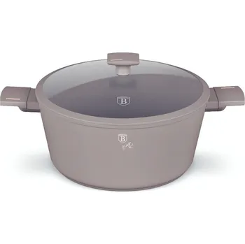 Hrnec BERLINGERHAUS Kastrol s titanovým povrchem a poklicí 24 cm Taupe Collection BH-8101
